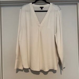 Ann Taylor Classic White Blouse
